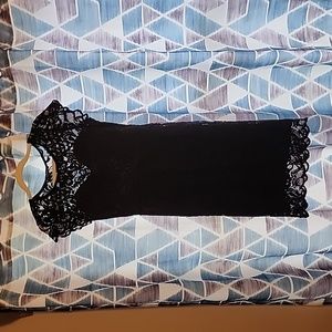 Black lace bodycon dress